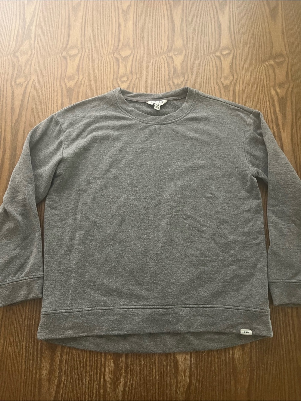 Orvis Women's Heather Gray Crewneck Long sleeve size small